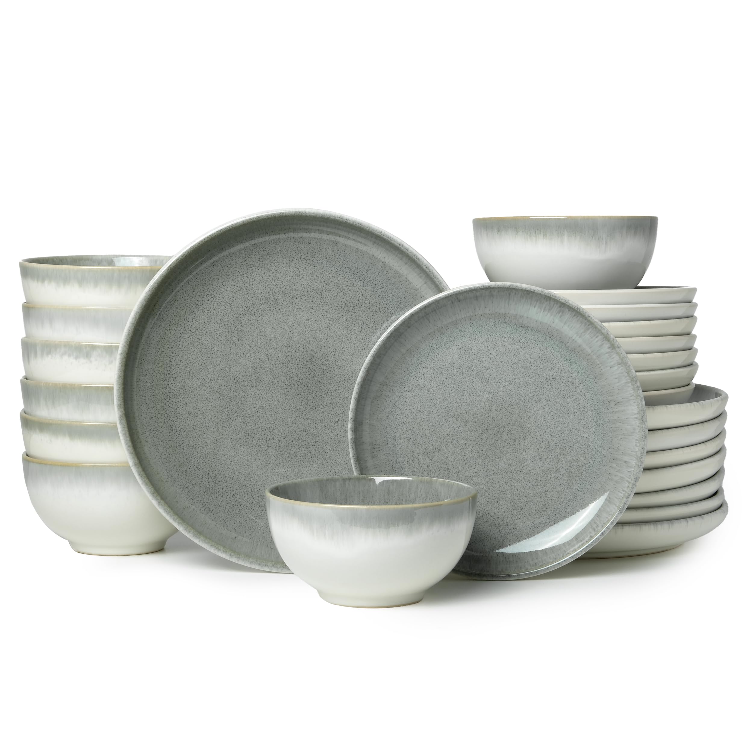Pokini platos-principales verde degradado, ideales para comidas familiares.