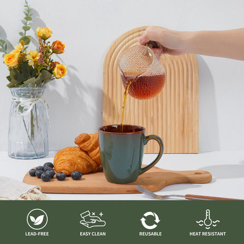 Taza Pokini 14 oz para café y té, experiencia diaria.