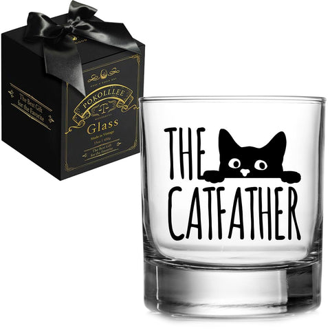 Vaso Pokolllee Catfather para whisky, enfoque sin tallo, agarre cómodo y estable.