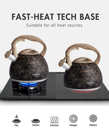 POLIVIAR hervidor te apto para todas las fuentes de calor, versátil.