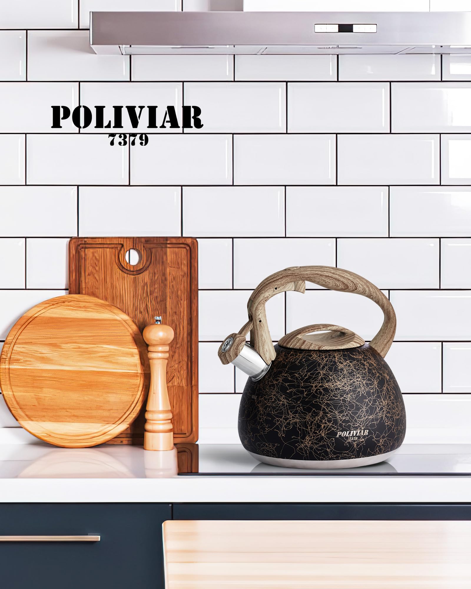 POLIVIAR hervidor te uso diario en la cocina, ideal para té y café.
