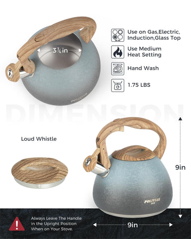 Tetera Poliviar con diseño ergonómico para verter con comodidad