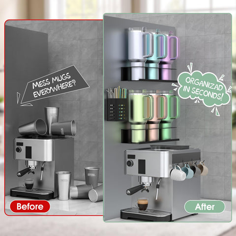 POLRAI diseño compacto ahorra espacio en cocina, nevera y escritorio.