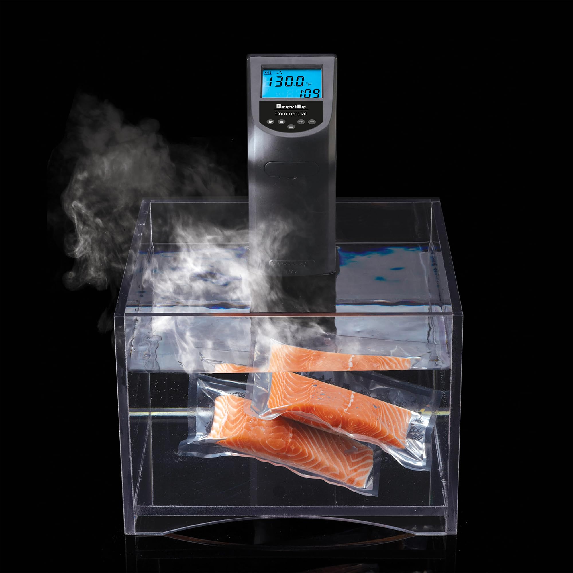 PolyScience circulador sous vide prueba de temperatura, alto rendimiento para repostería y platos.