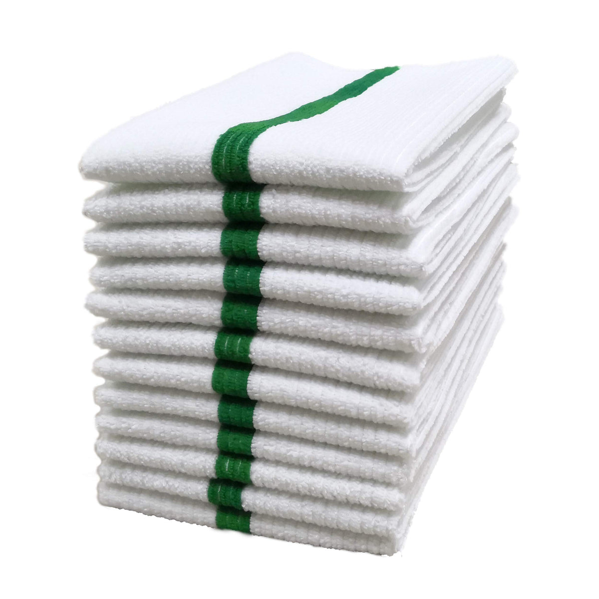 POLYTE mopa de microfibra 14x17 blanco con franja verde para absorción rápida
