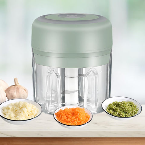 PONDI picadora de ajo mini verde, ideal para picar ajo y especias.
