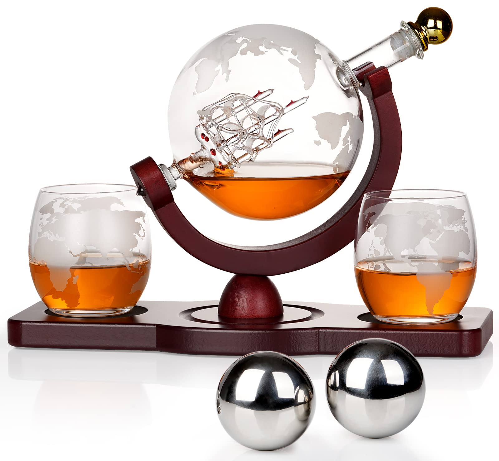 PONPUR decantador globo whisky para servir con estilo en reuniones