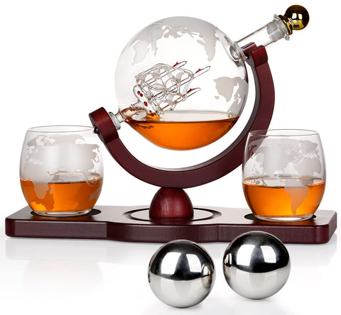 PONPUR decantador globo whisky para servir con estilo en reuniones