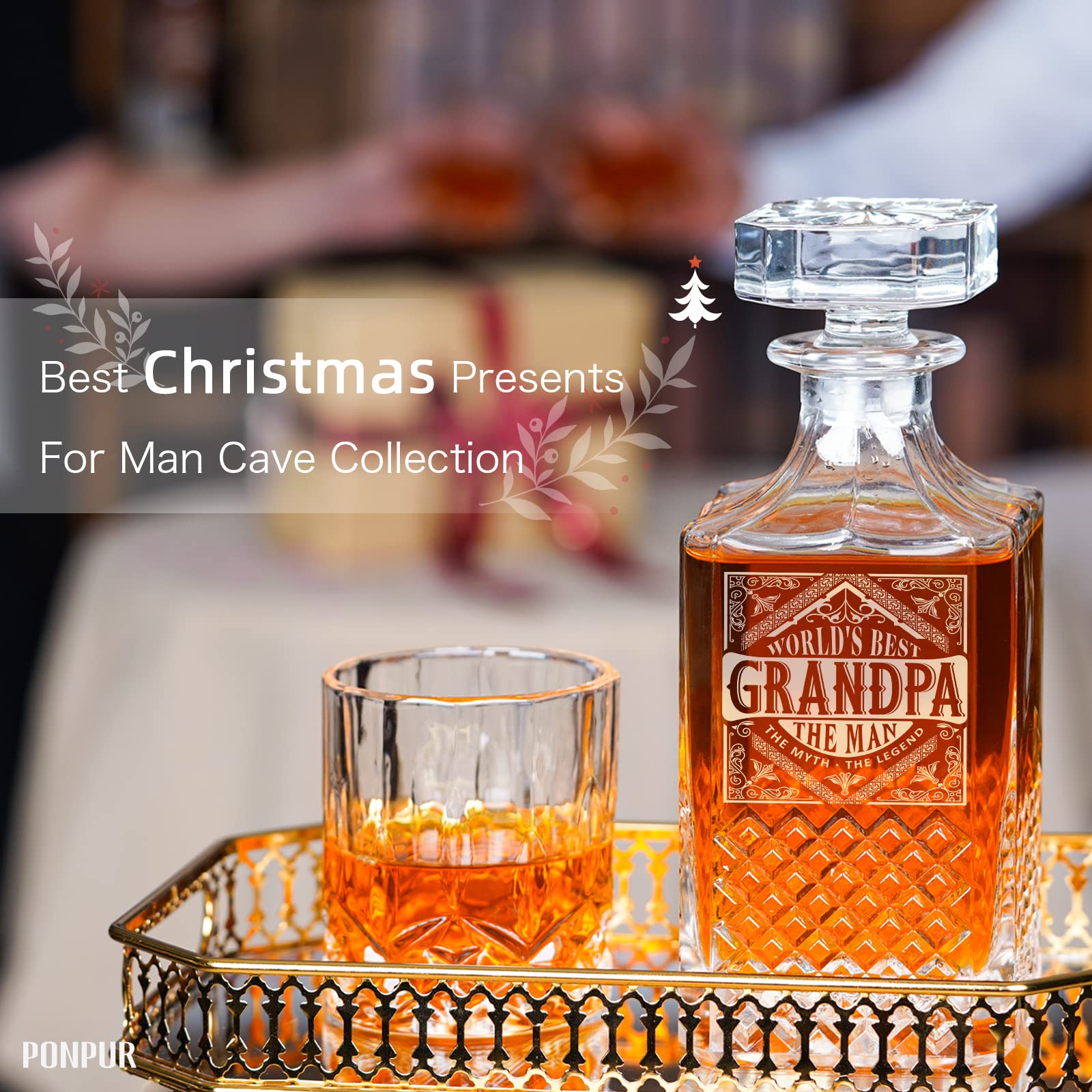 PONPUR grabado láser, detalle duradero con lema icónico para regalo