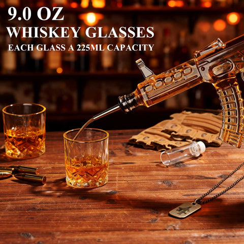 PONPUR vasos de whisky de cristal grueso para claridad y durabilidad