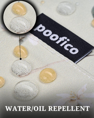 Poofico delantal con bolsillos grandes para utensilios y teléfono.
