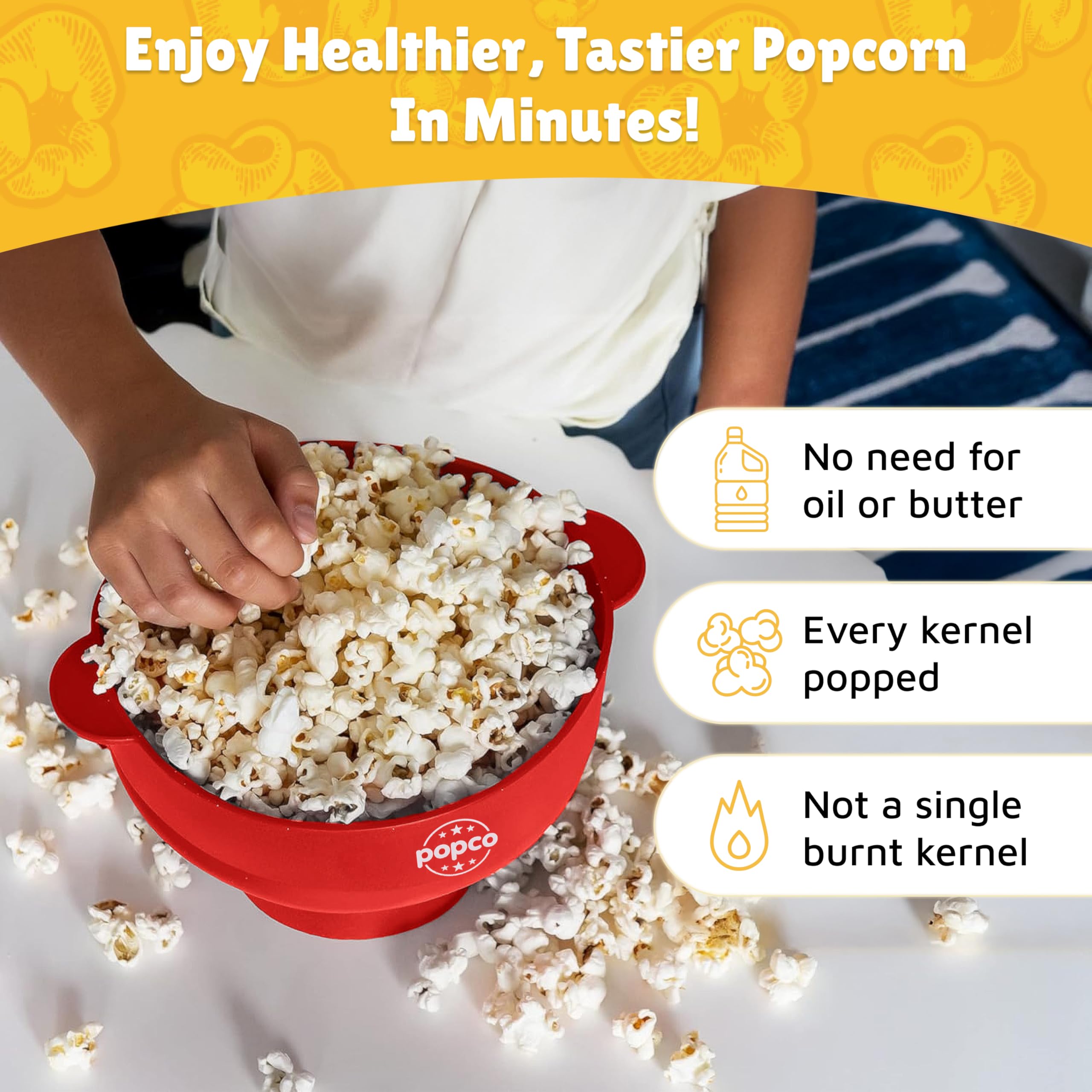 Bol POPCO plegable, ahorro de espacio perfecto para cocinas pequeñas.