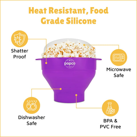 POPCO HotPop limpieza fácil gracias a silicona resistente a manchas.