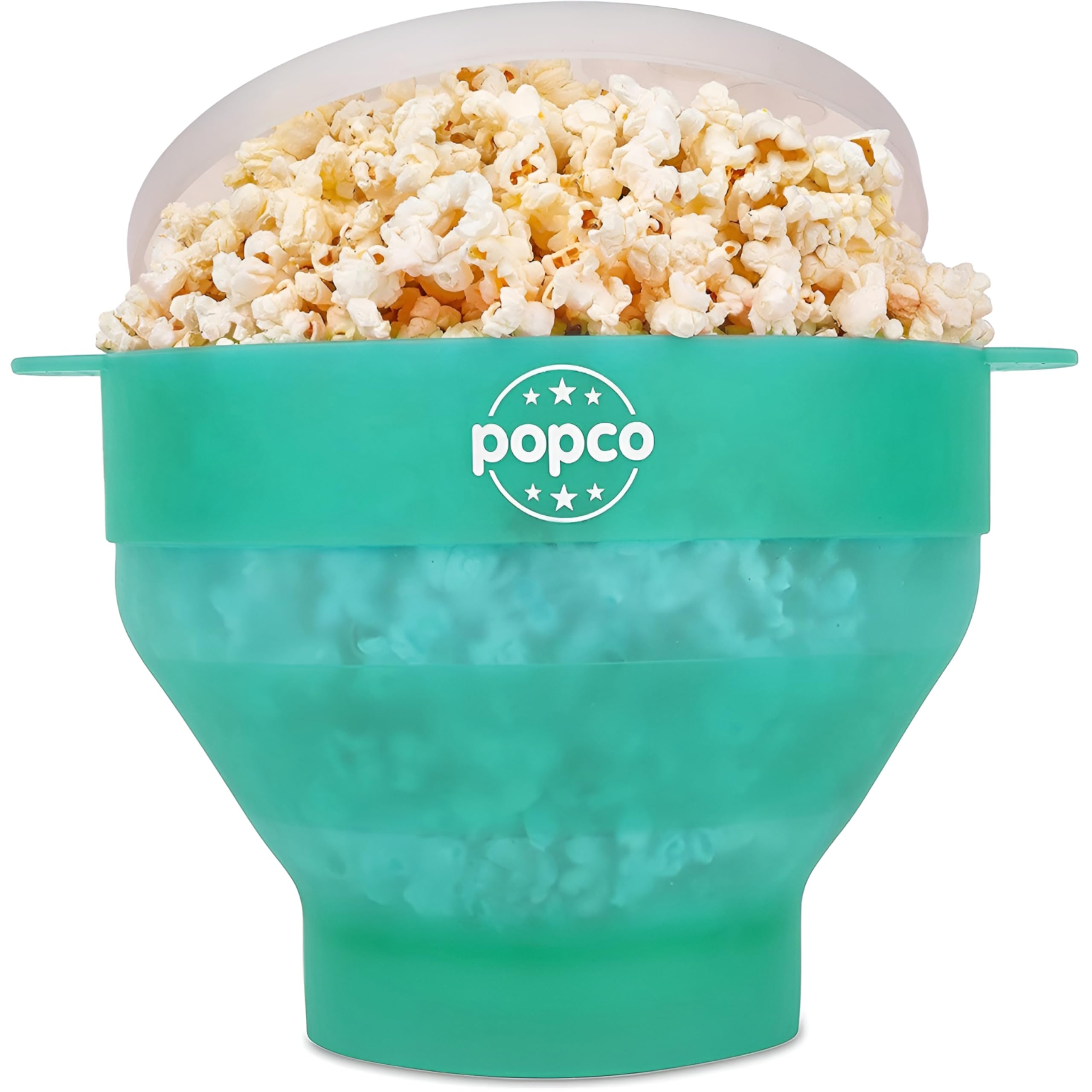 POPCO palomitero de silicona con asas para microondas; fácil de usar
