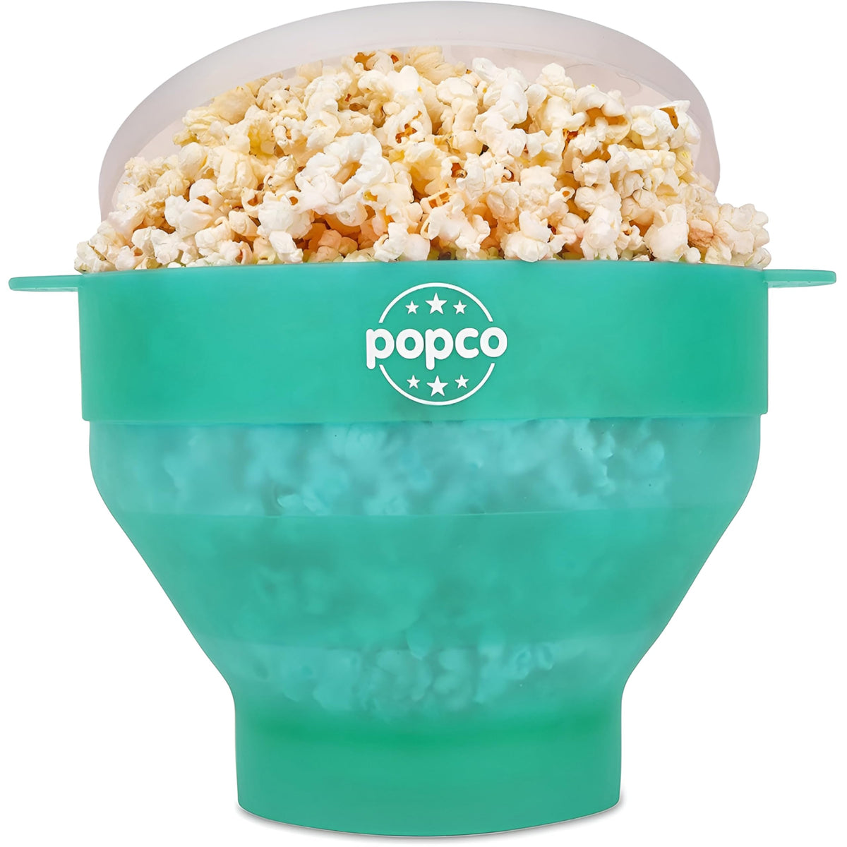 POPCO palomitero de silicona con asas para microondas; fácil de usar
