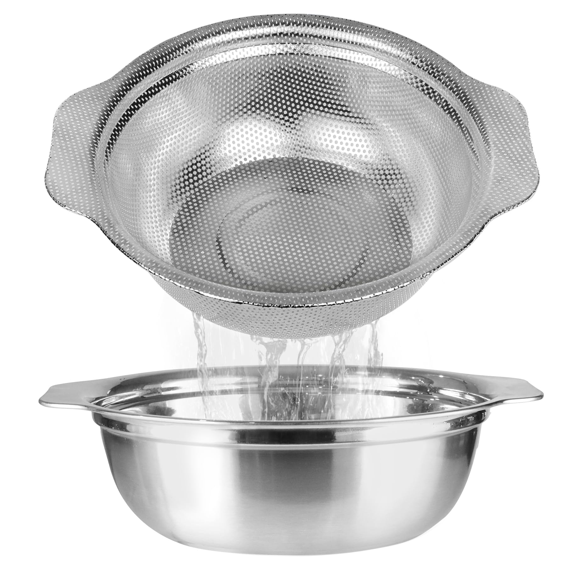 POPGRADE colador de acero inoxidable para arroz, drenaje rápido y eficiente.