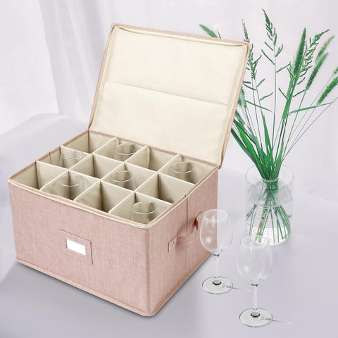Popoly organizador apilable para cristal y copas, ideal para mudanza.
