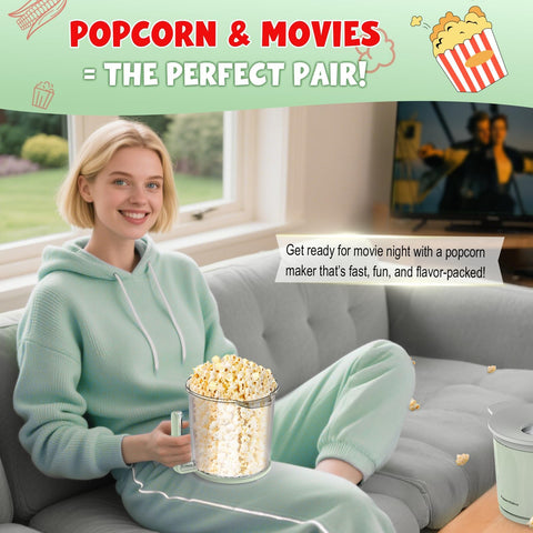 Popperchoice, palomitas de aire servidas en bol, lista para compartir.