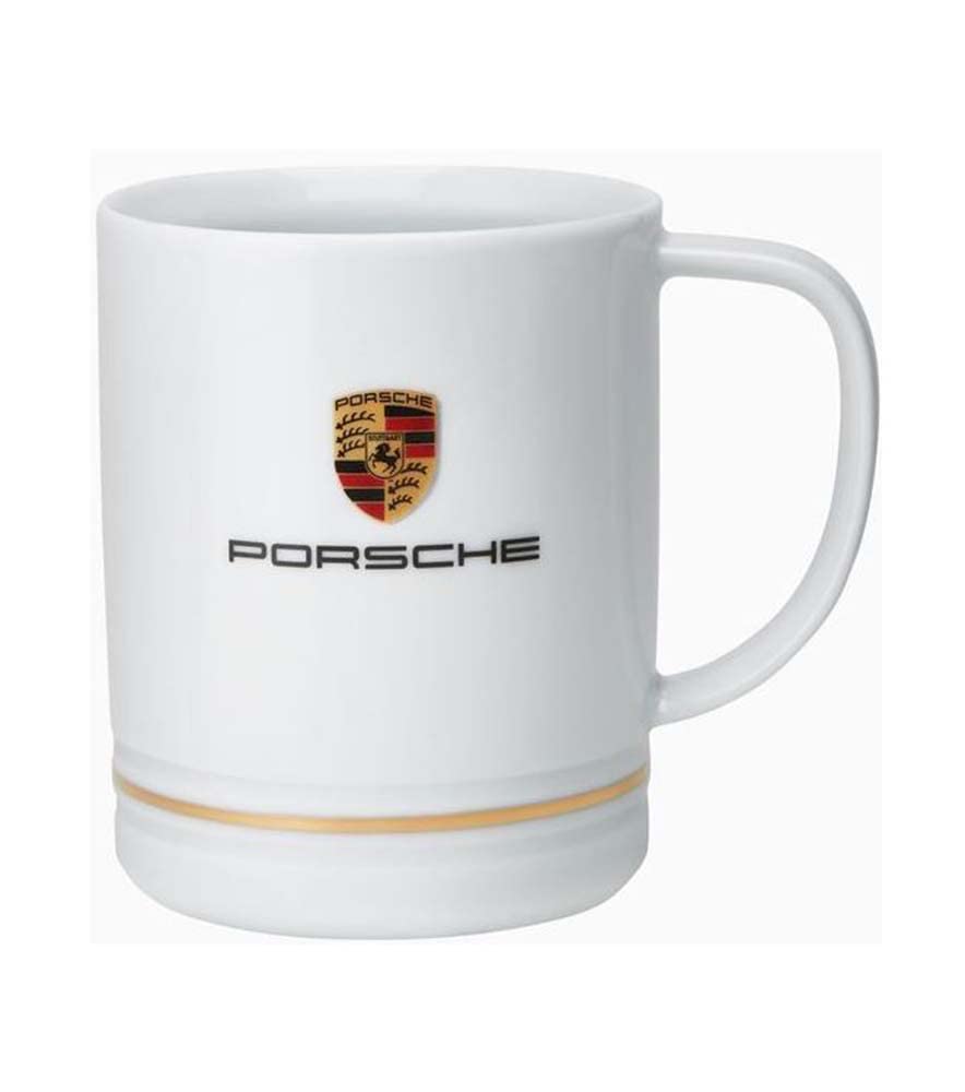 Taza Porsche con escudo, diseño elegante para café y uso diario