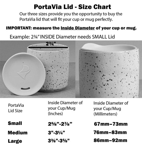 Porta Via: tapa de silicona para taza cerámica, conserva sabor y calor