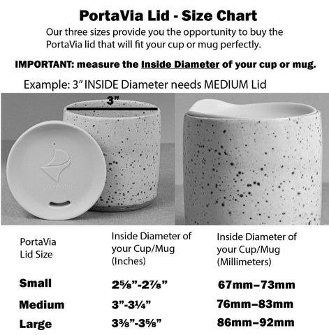 La tapa Porta Via de silicona para taza cerámica reduce derrames y conserva calor.