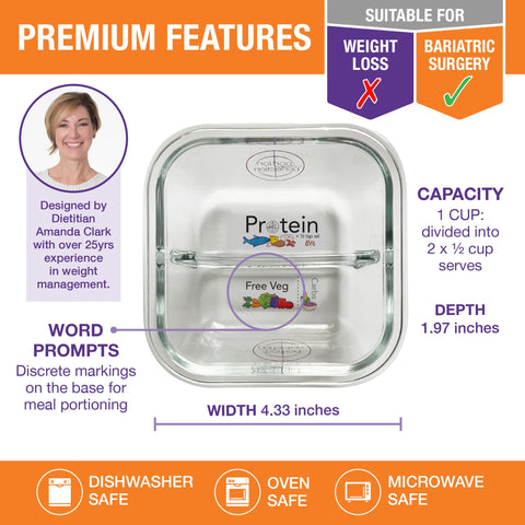 Portion Perfection vidrio borosilicato apto para horno y microondas