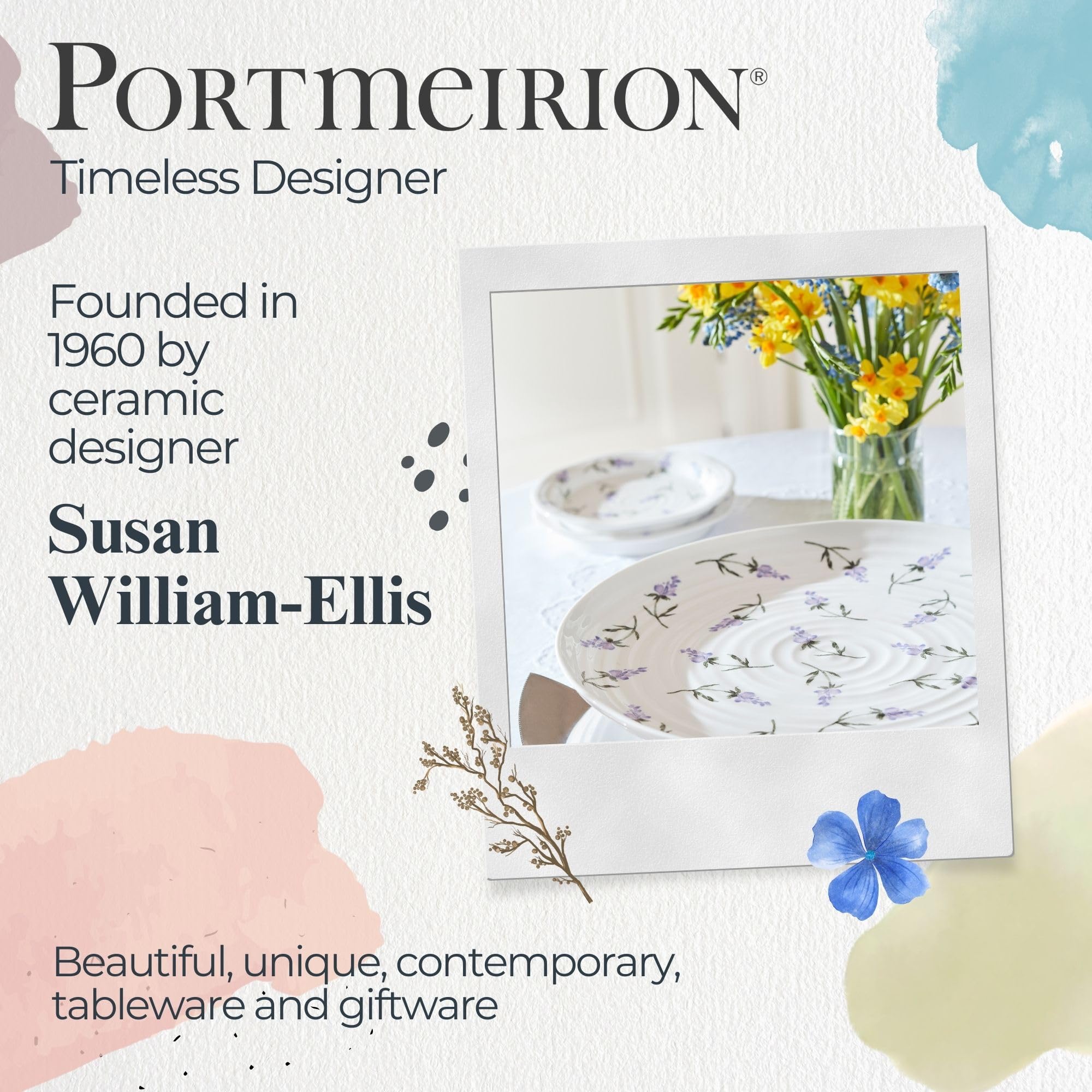Portmeirion Sophie Conran mini stand diseño duradero recomendado para uso diario.