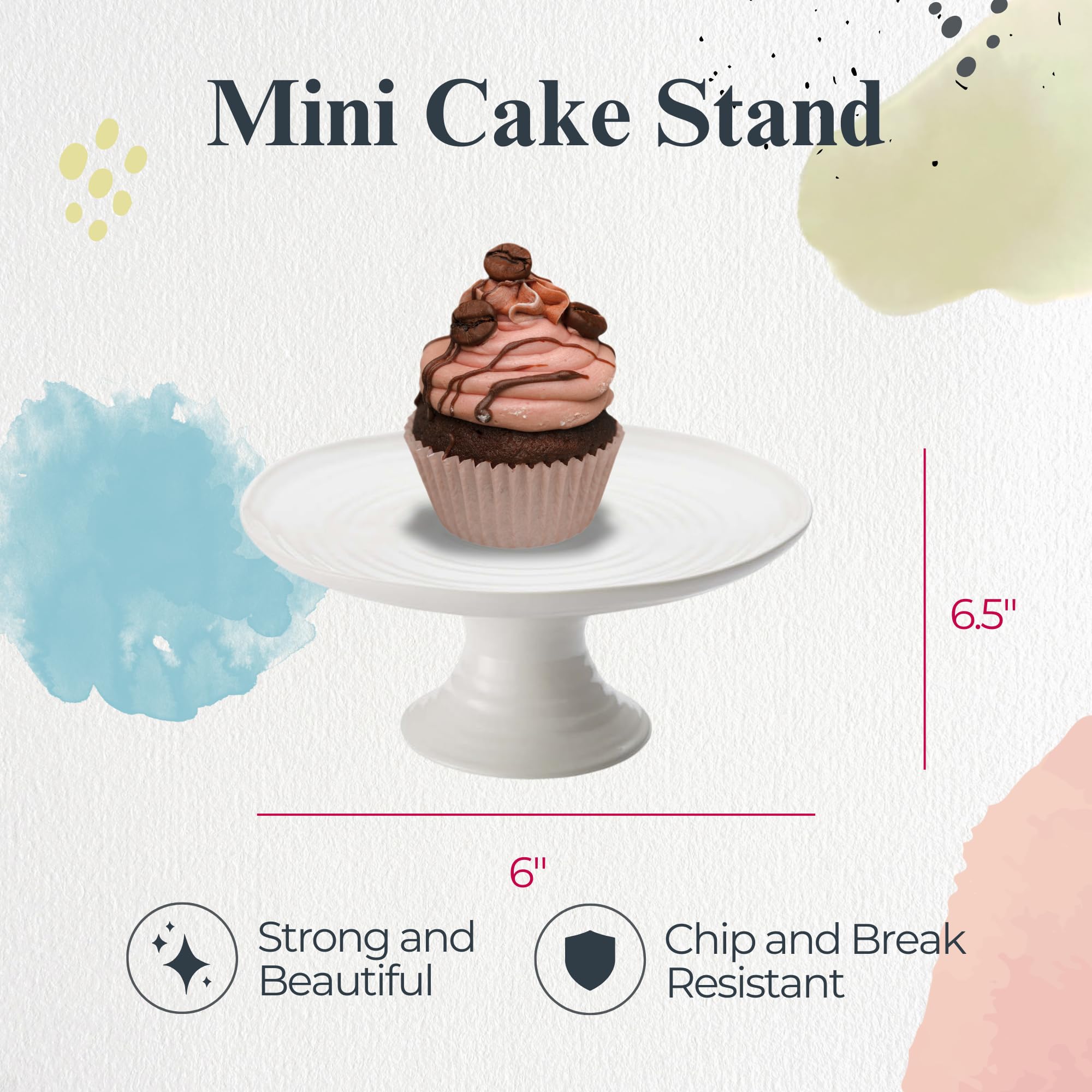 Portmeirion Sophie Conran mini stand dulces enfocado en galletas y bocadillos para té.