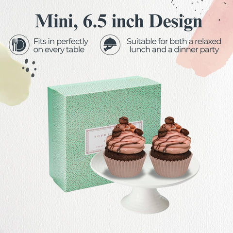 Portmeirion Sophie Conran mini stand sándwiches enfocado en sándwiches pequeños para aperitivos.
