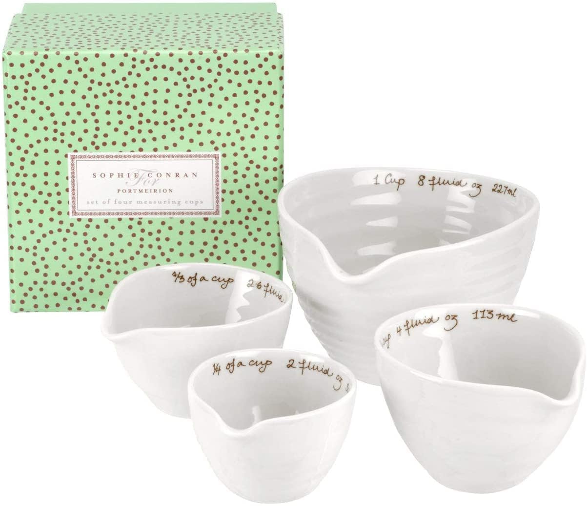 Portmeirion Sophie Conran tazas medidoras, apilables y decorativas para cocinar