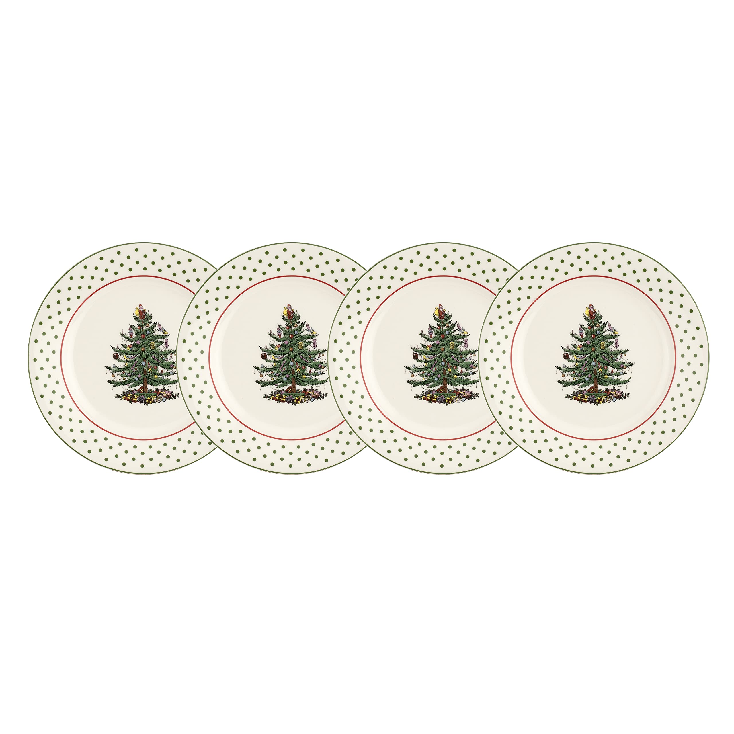 Portmeirion Spode arbol navidad puntos, plato postre ideal para entrantes festivos
