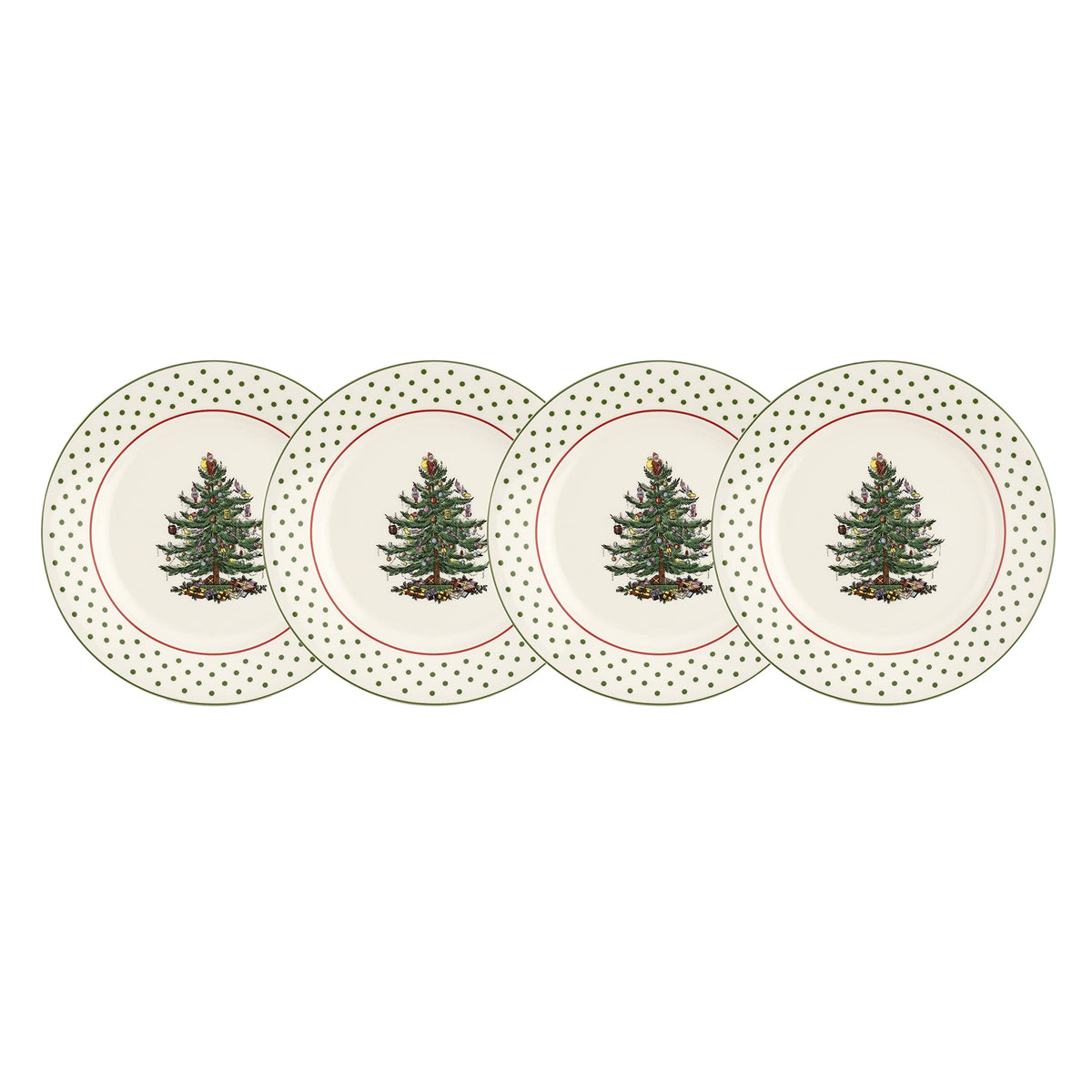 Portmeirion Spode arbol navidad puntos, plato postre ideal para entrantes festivos