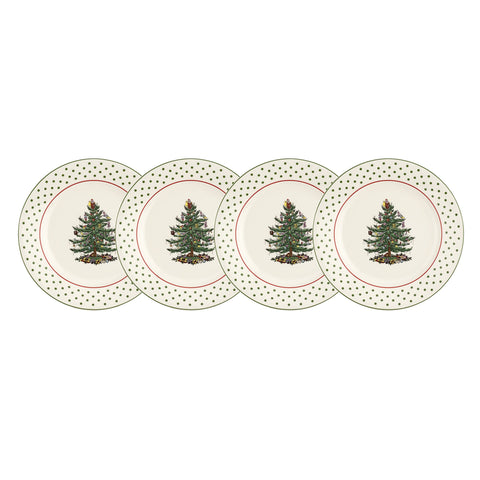 Portmeirion Spode arbol navidad puntos, plato postre ideal para entrantes festivos