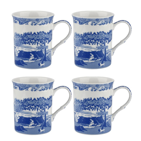 Portmeirion Spode Blue Italian: taza de 12 onzas para té o café con acabado esmaltado