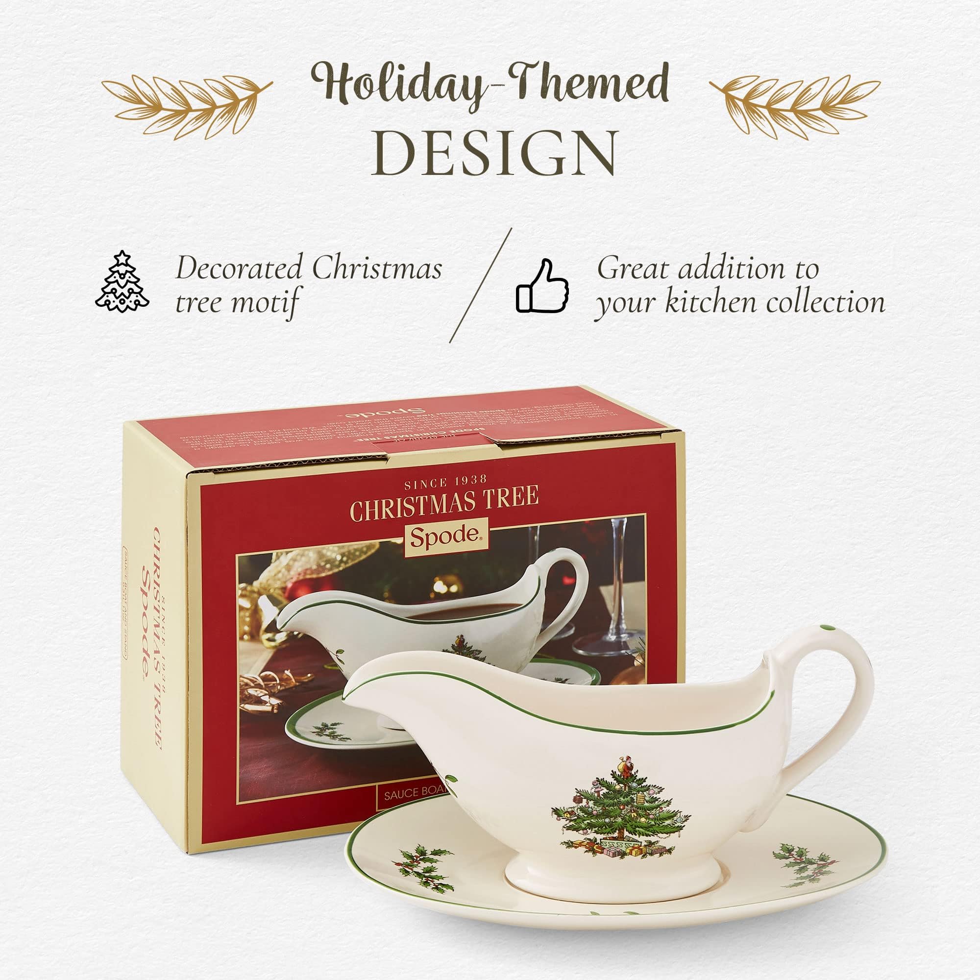 Detalle del diseño Árbol Navideño de Portmeirion Spode en la jarra