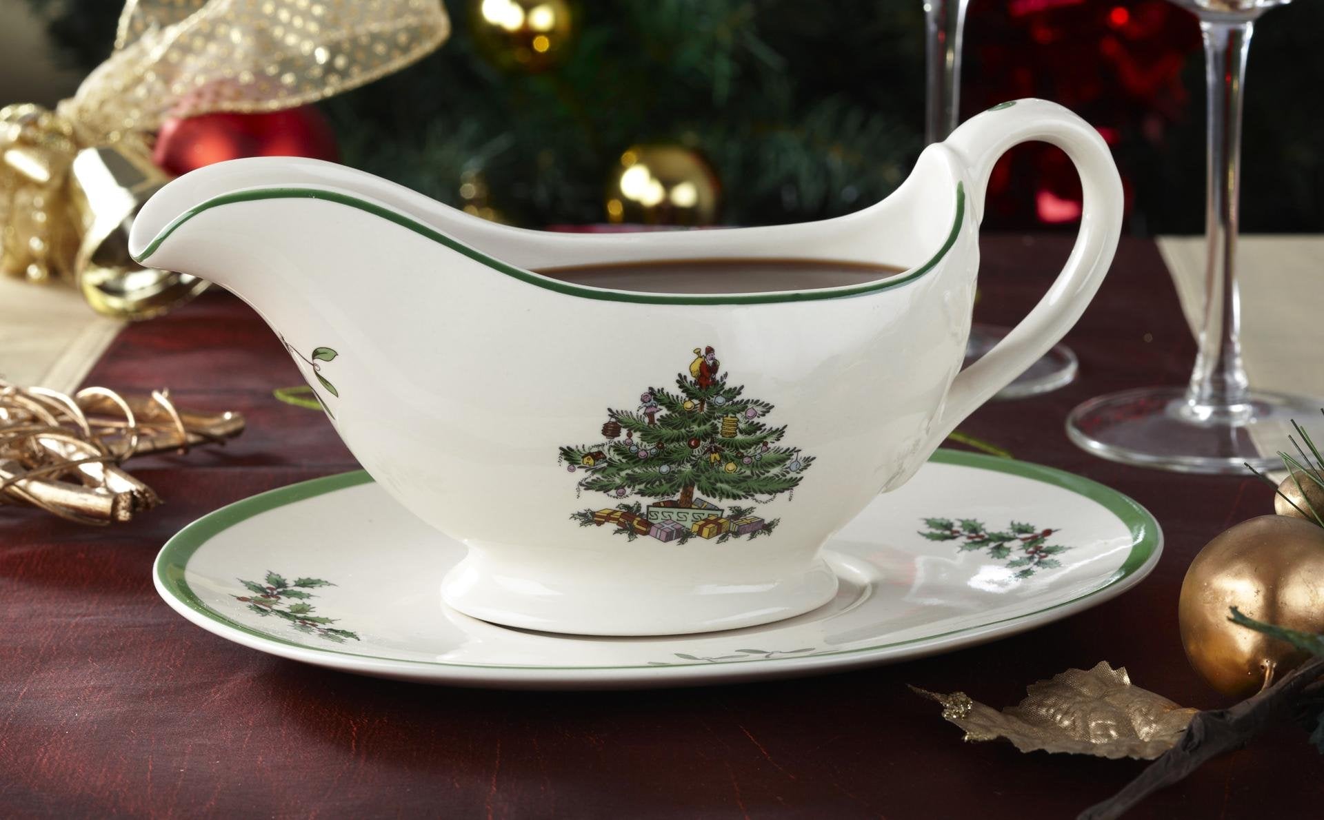 Portmeirion Spode soporte para jarra de salsa, ideal para servir en la mesa festiva