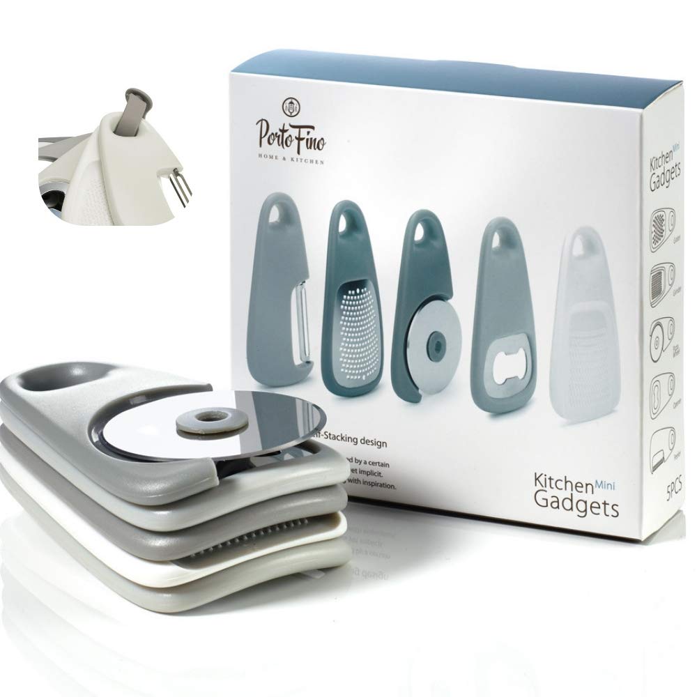 PortoFino 5 piezas de utensilios de cocina compactos para ahorrar espacio