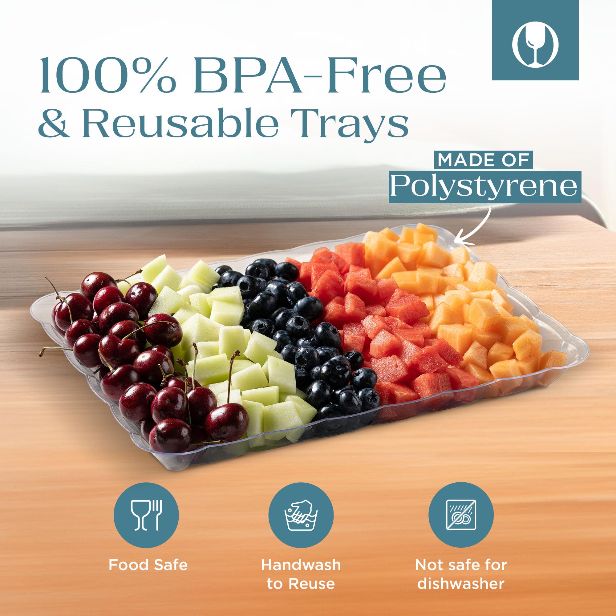 Posh Setting bandejas claras doradas, versátiles para ensaladas y entradas