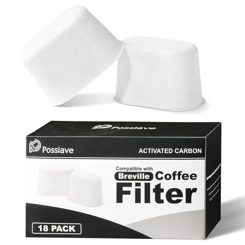 possiave 18 filtros de carbón para Breville BWF100, paquete completo para uso diario que mejora sabor.