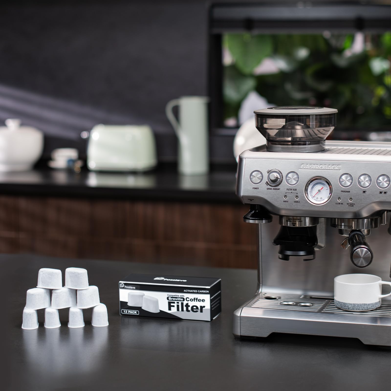 possiave uso diario: agua filtrada lista para espresso