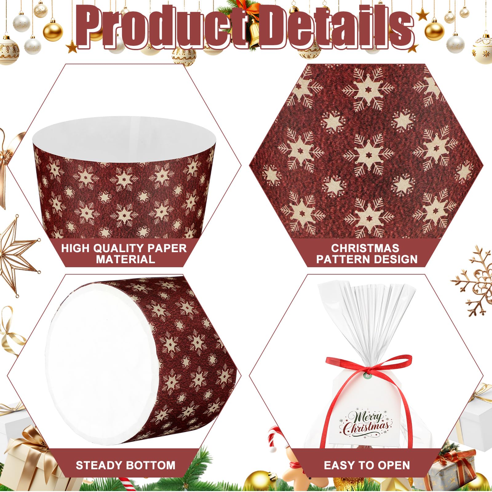 Potchen bolsas plásticas transparentes para envolver panettone con claridad