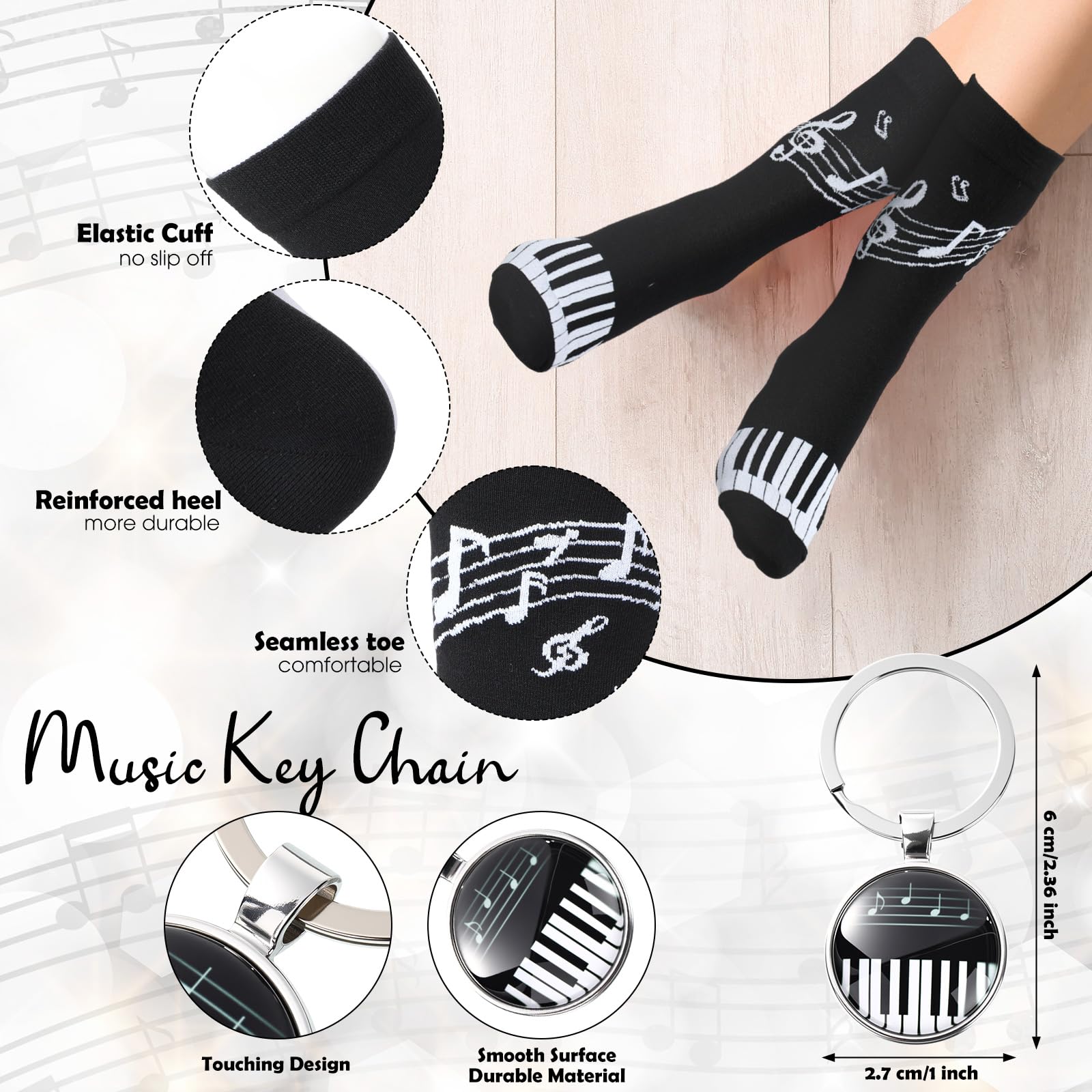 Calcetines Potchen piano, cómodo y transpirable para diario.