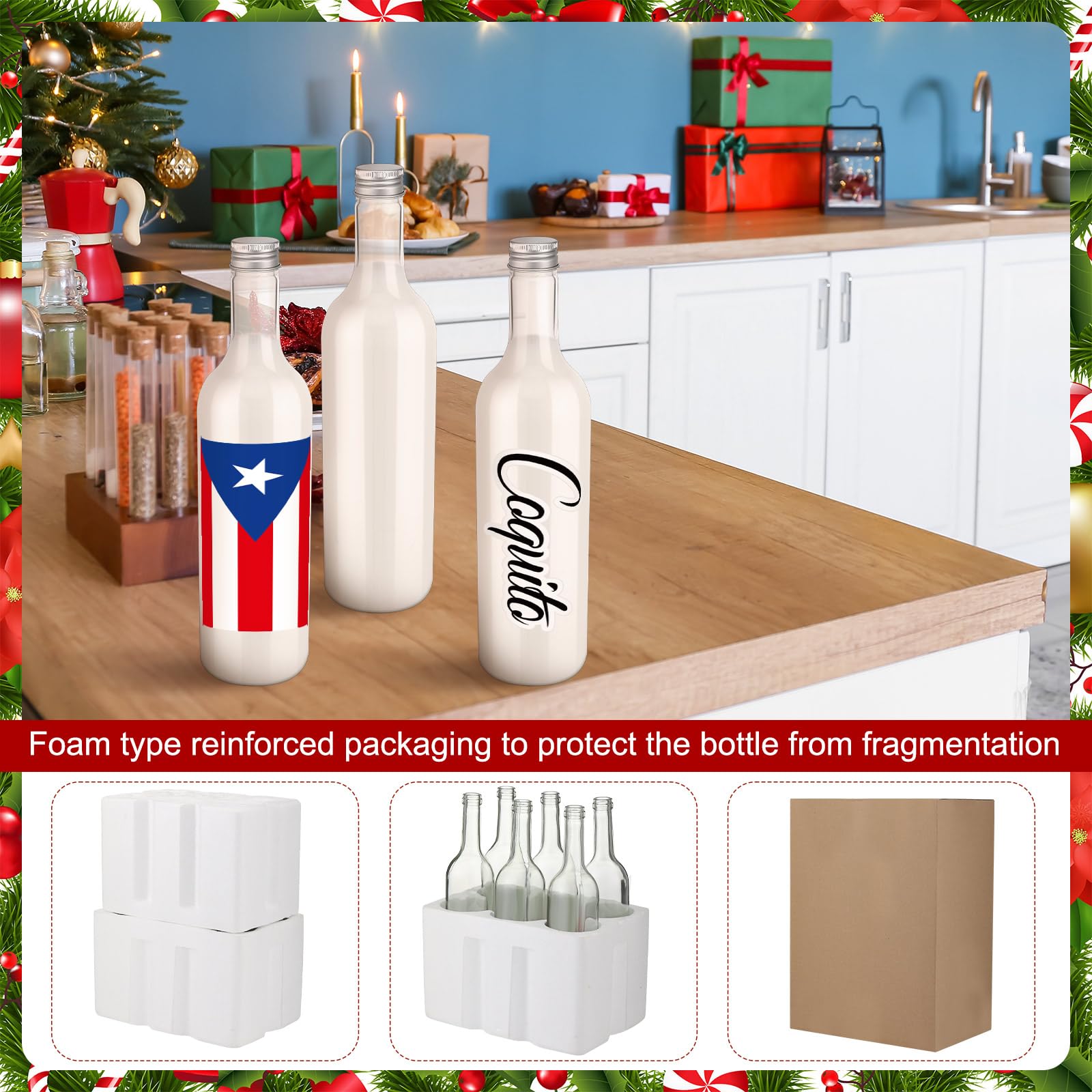 Tarjetas personalizadas Potchen para mensajes en regalos de coquito.