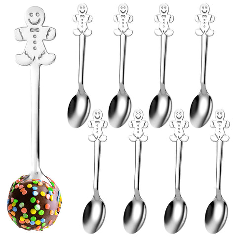 Cucharas Potchen con diseño de jengibre para chocolate caliente