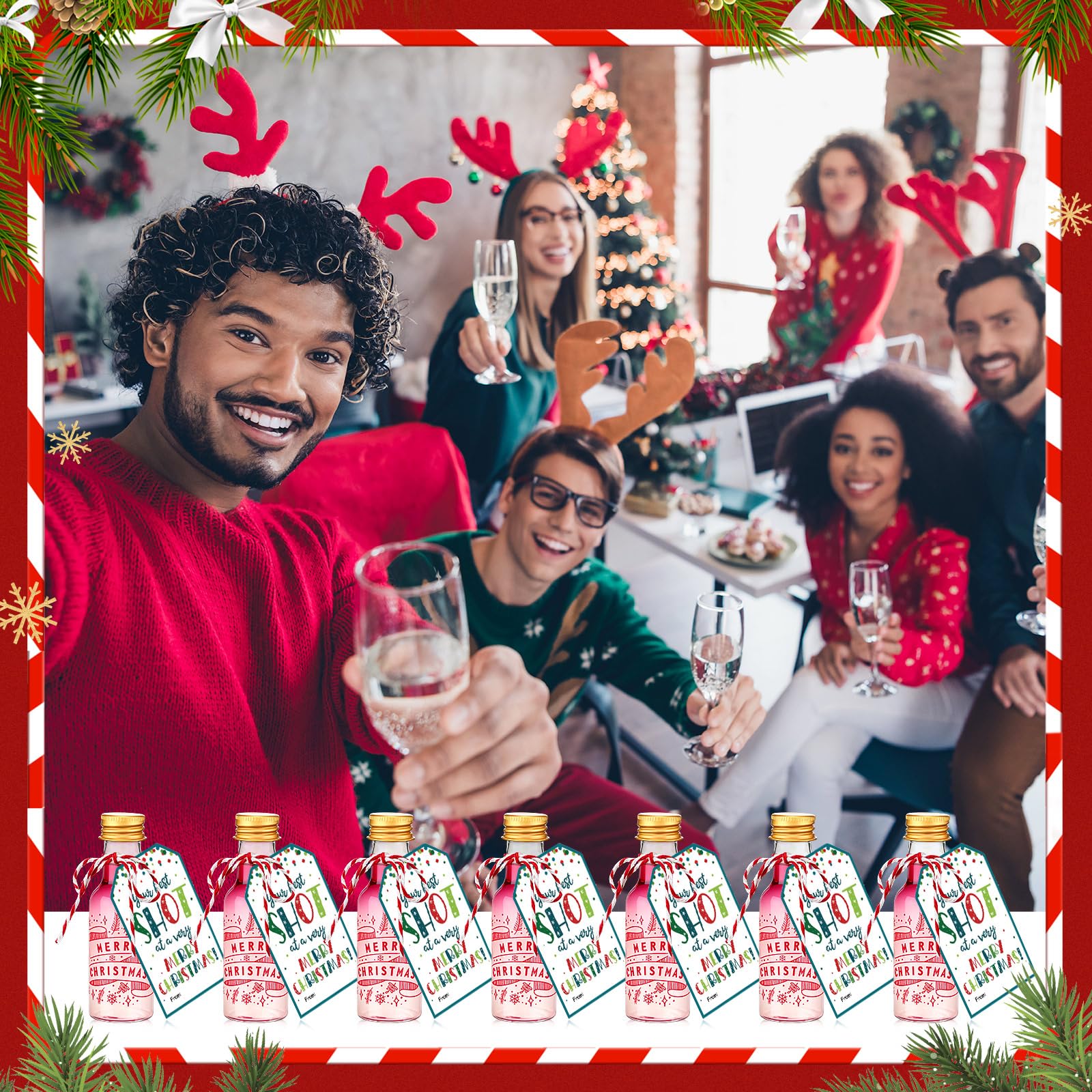 Cuerda roja y blanca Potchen para atar tarjetas de regalo