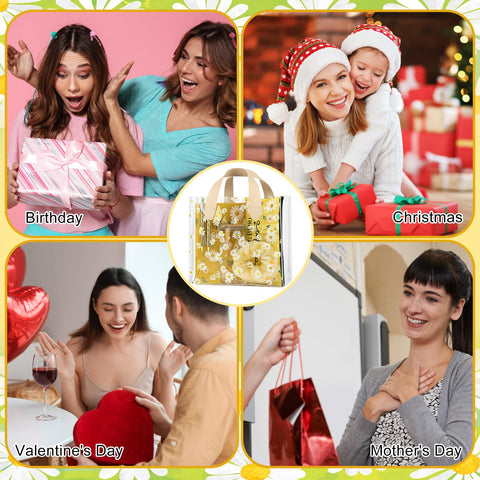 Potchen Daisy bolsa PVC transparente, adecuada para transportar objetos ligeros.