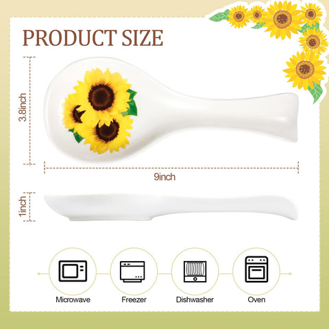 Potchen reposacucharas girasol cerámico diseño adorable para la cocina
