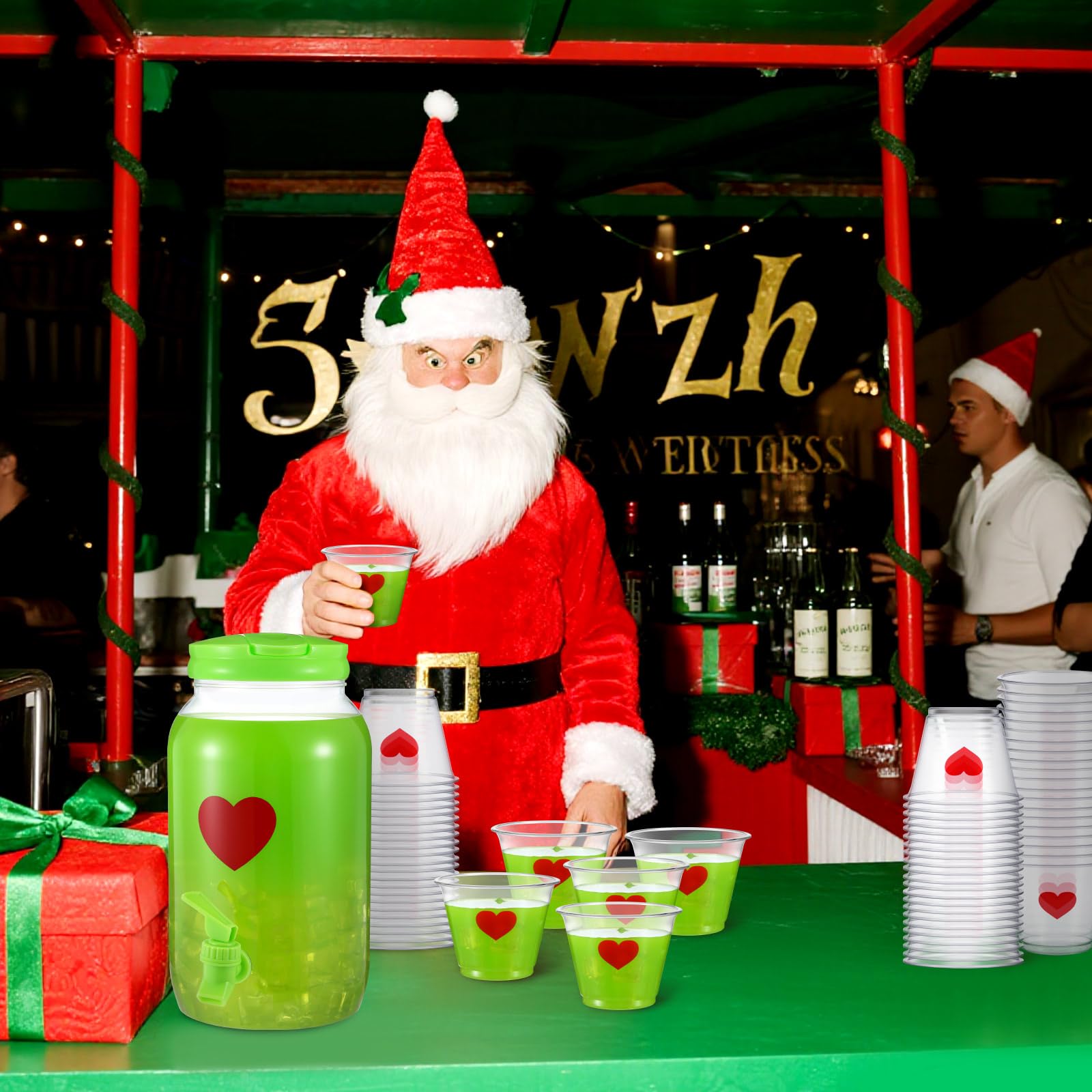 Dispensador Potchen con pico, fácil de verter en fiestas.