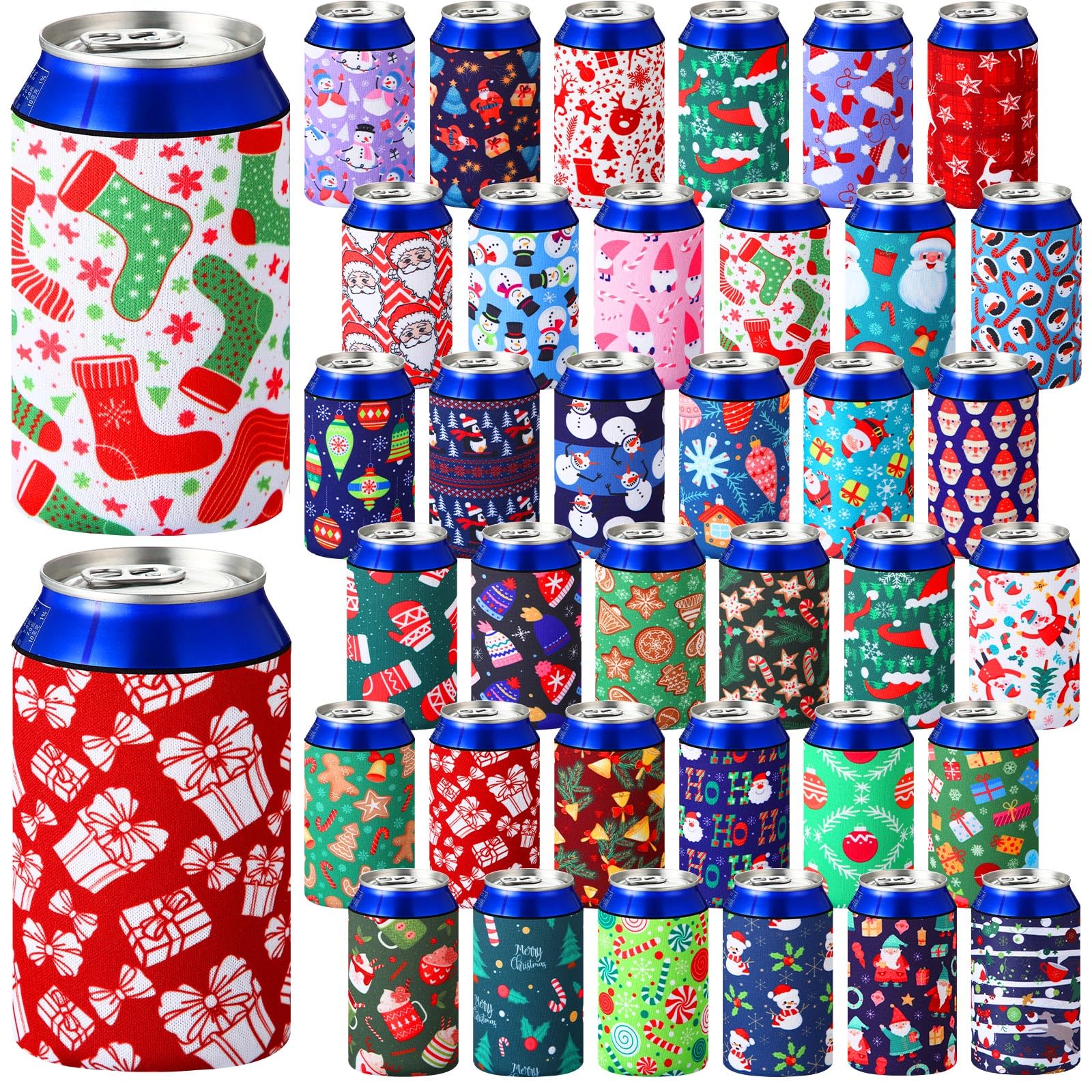 Potchen cubiertas navidad para lata 12oz en neopreno mantienen bebidas frescas