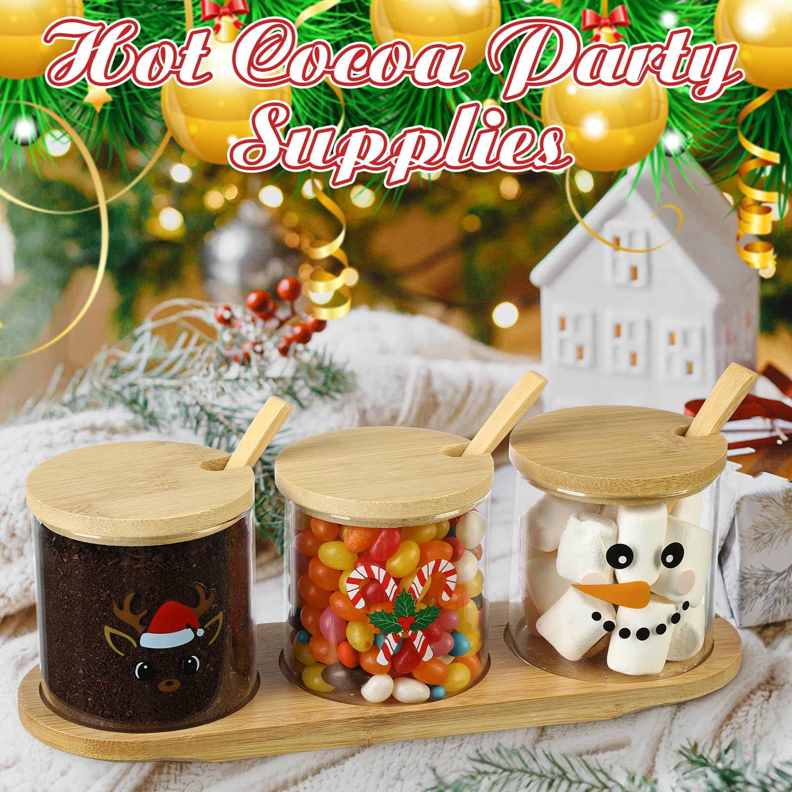 Potchen conjunto listo para regalo, ideal para barra de chocolate caliente.